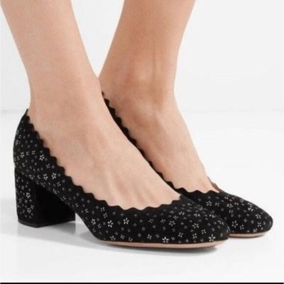 Chloe Lauren Block Heel Pumps Size 9 1/2 - Picture 1 of 11